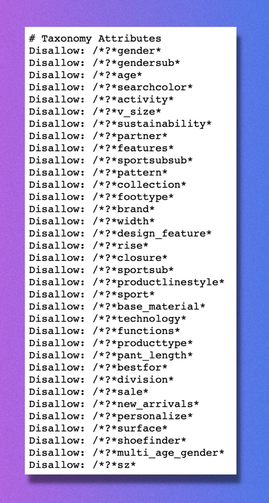 adidas robtos.txt file