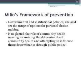 Milio's Framework for Prevention 