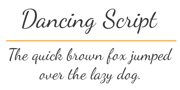 Font chữ Dancing Script