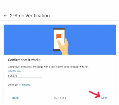 two step verification in gmail
