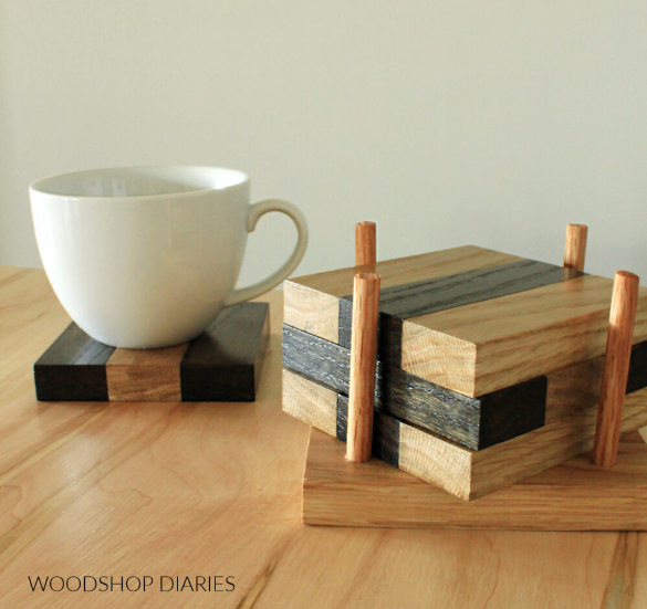 Simple DIY Wooden Coaster Christmas Gift