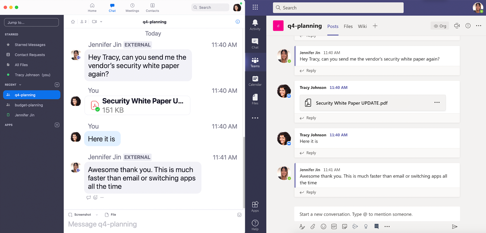 Microsoft Teams and Zoom Chat interoperability