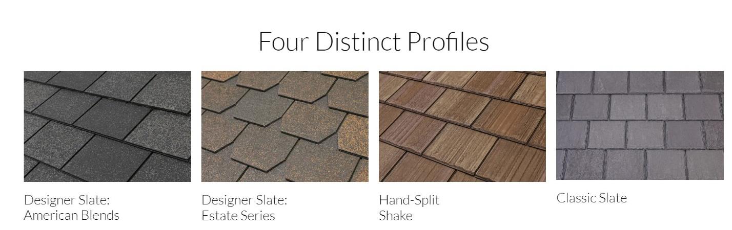 A collage of different shingles Description automatically generated