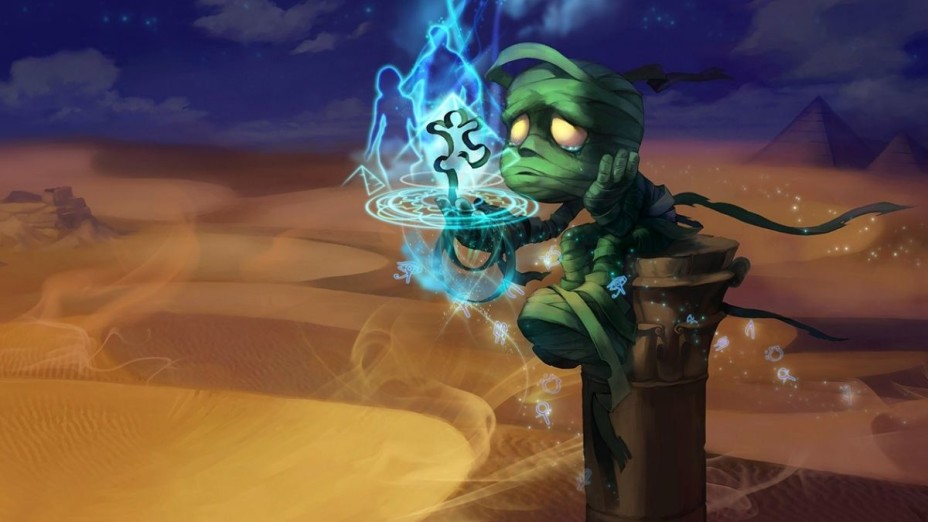 A screenshot of a League of Legends game with the character Amumu selected. 