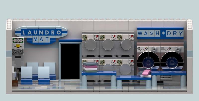 lego building of laundromat