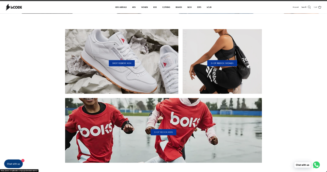 bCODE Launches a New Website. Reebok to join ADIDAS, Skechers and Havaianas  on their Website. | TechCabal