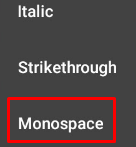 monospace