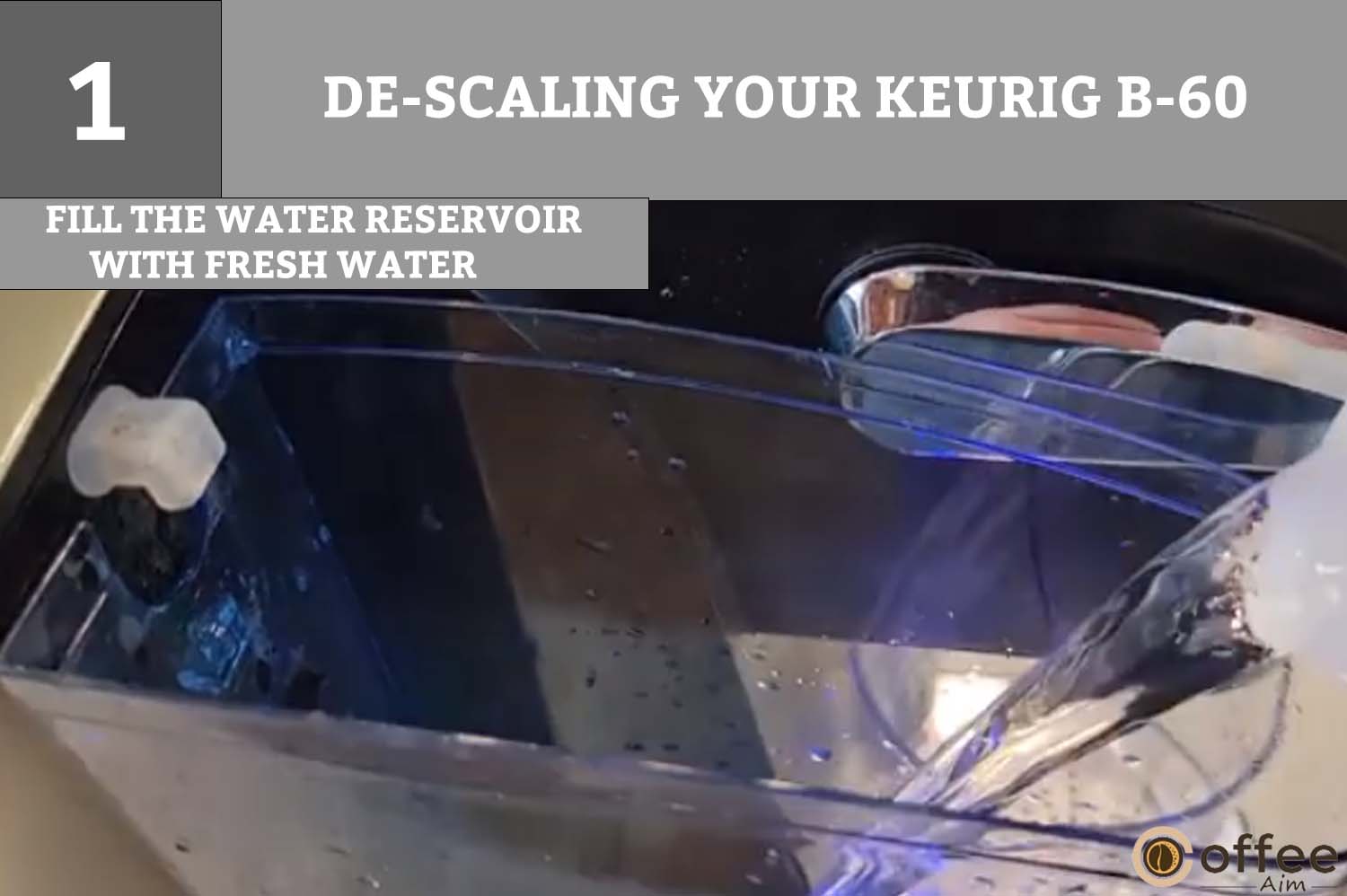 Fill the Water Reservoir with fresh water to prepare your Keurig brewer for the next use.