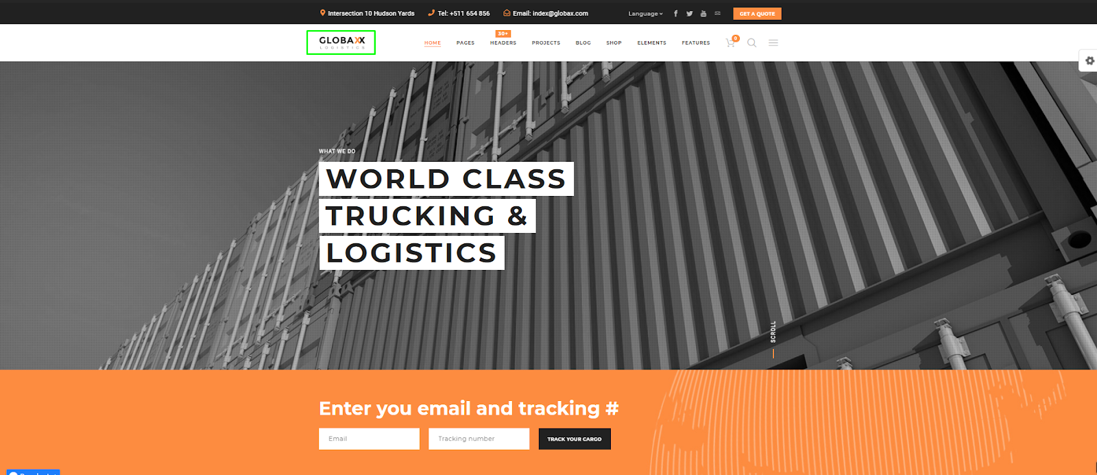 Globax - WooCommerce Enabled Logistics WordPress theme