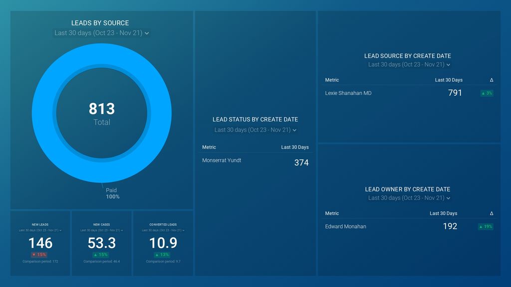 Salesforce Leads Dashboard Template