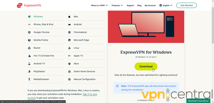 Download ExpressVPN