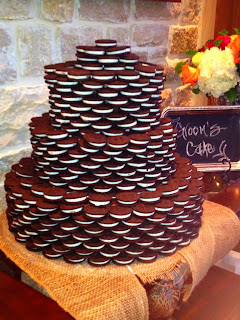 oreo cookie tower wedding cake photo