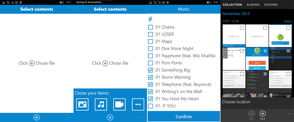 Forwarding data between Windows 10 Mobile and PC by ShareIt1