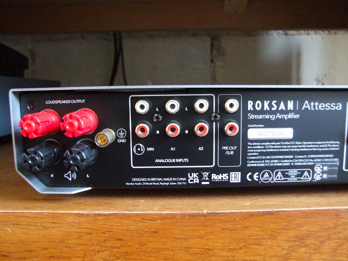 Roksan Attessa BluOS amplifier (detail)