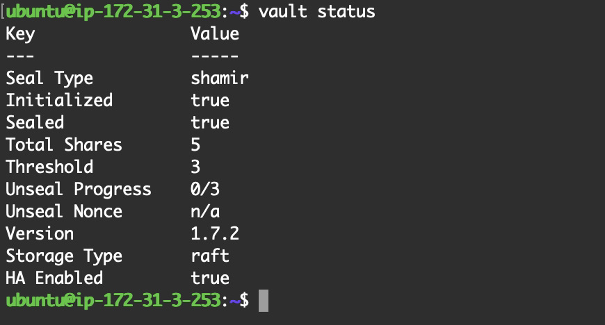 vault status