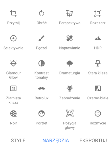 obróbka zdjęć w smartfonie snapseed