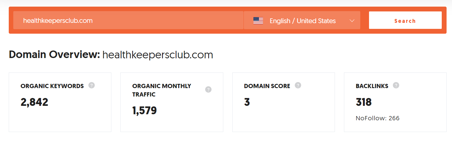 Ubersuggest keyword tool