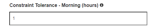 Constraint Tolerance - Morning (hours)