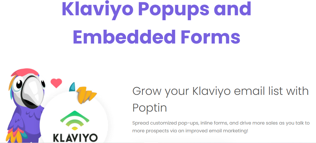 Integração Poptin com Klaviyo para email marketing