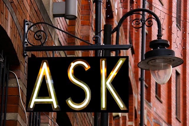 neon ask sign