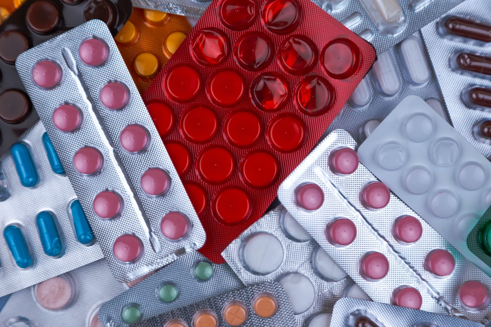 Pharmacy pills in a pile