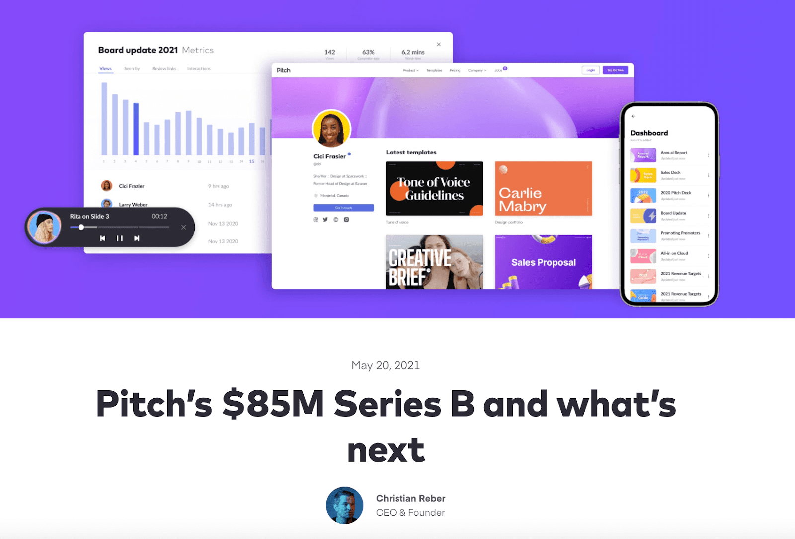 Pitch's funding news and brand awareness campaign