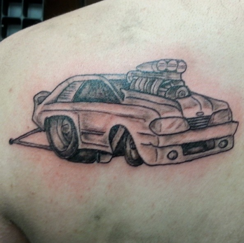 Car Shoulder Tattoo For Men