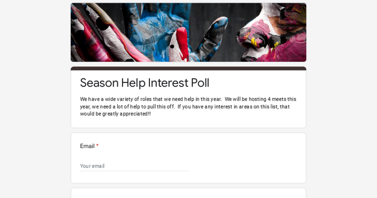 Season Help Interest Poll