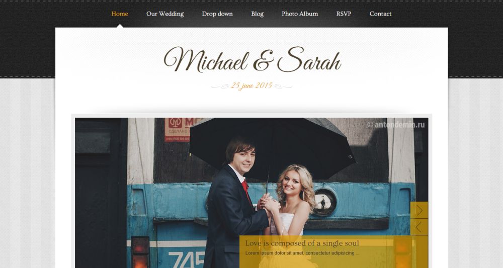 Casamento - Tema WordPress de casamento responsivo