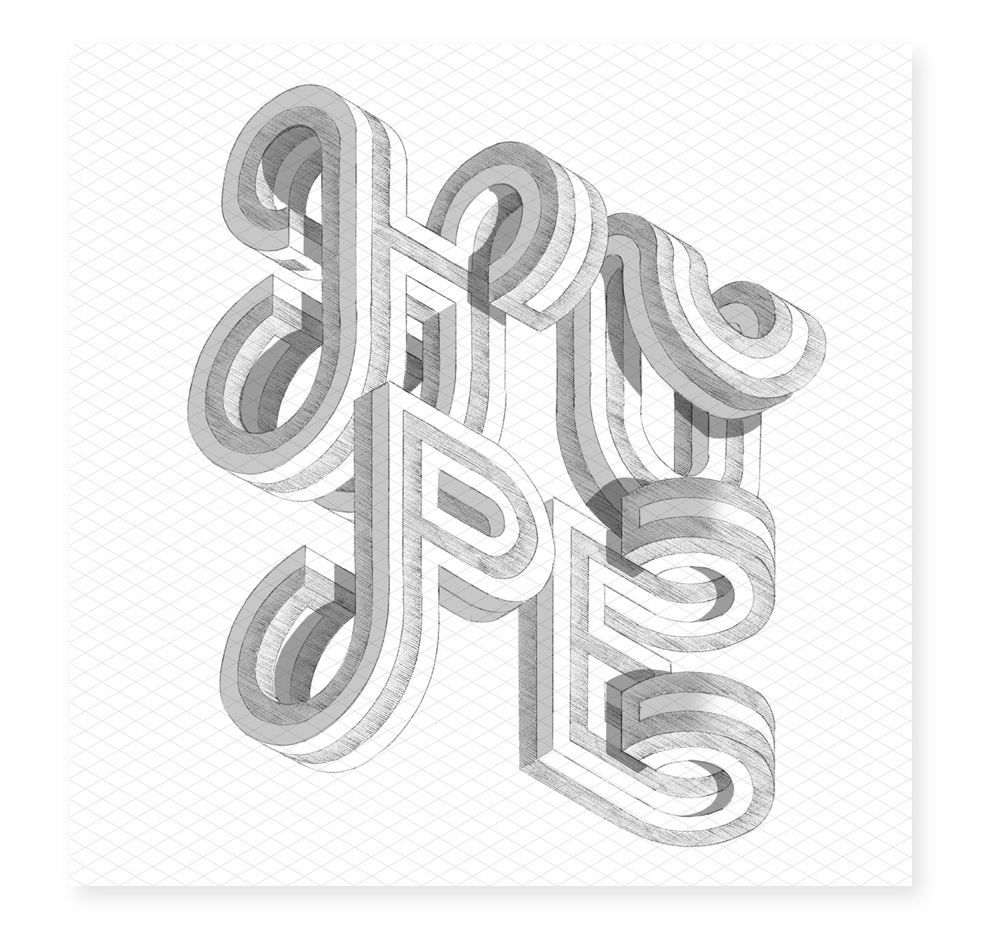 colour Illustrator Isometric lettering type typedesign typography   vector font design