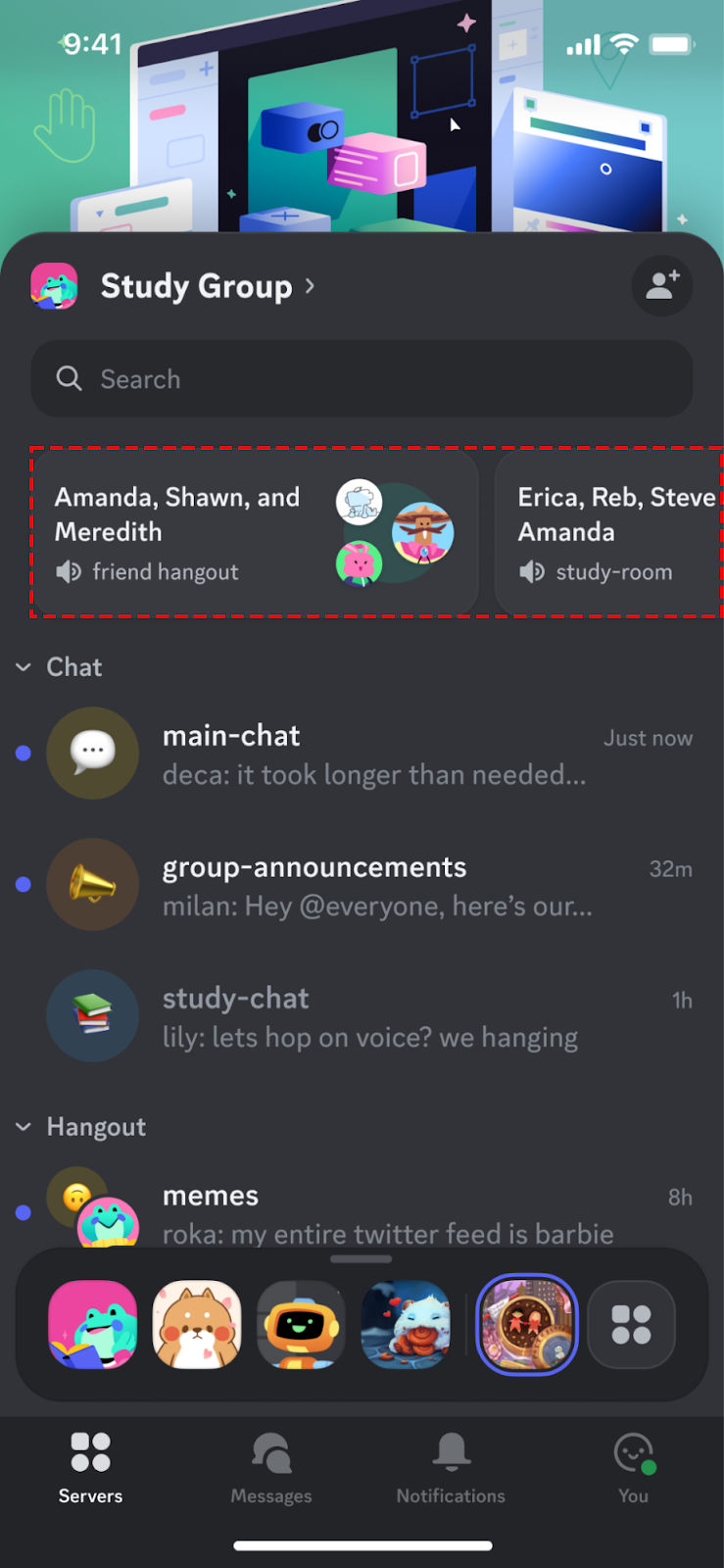 New Mobile App Layout – Discord