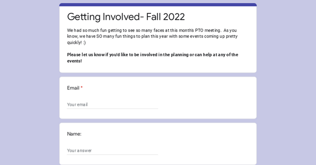 Getting Involved- Fall 2022