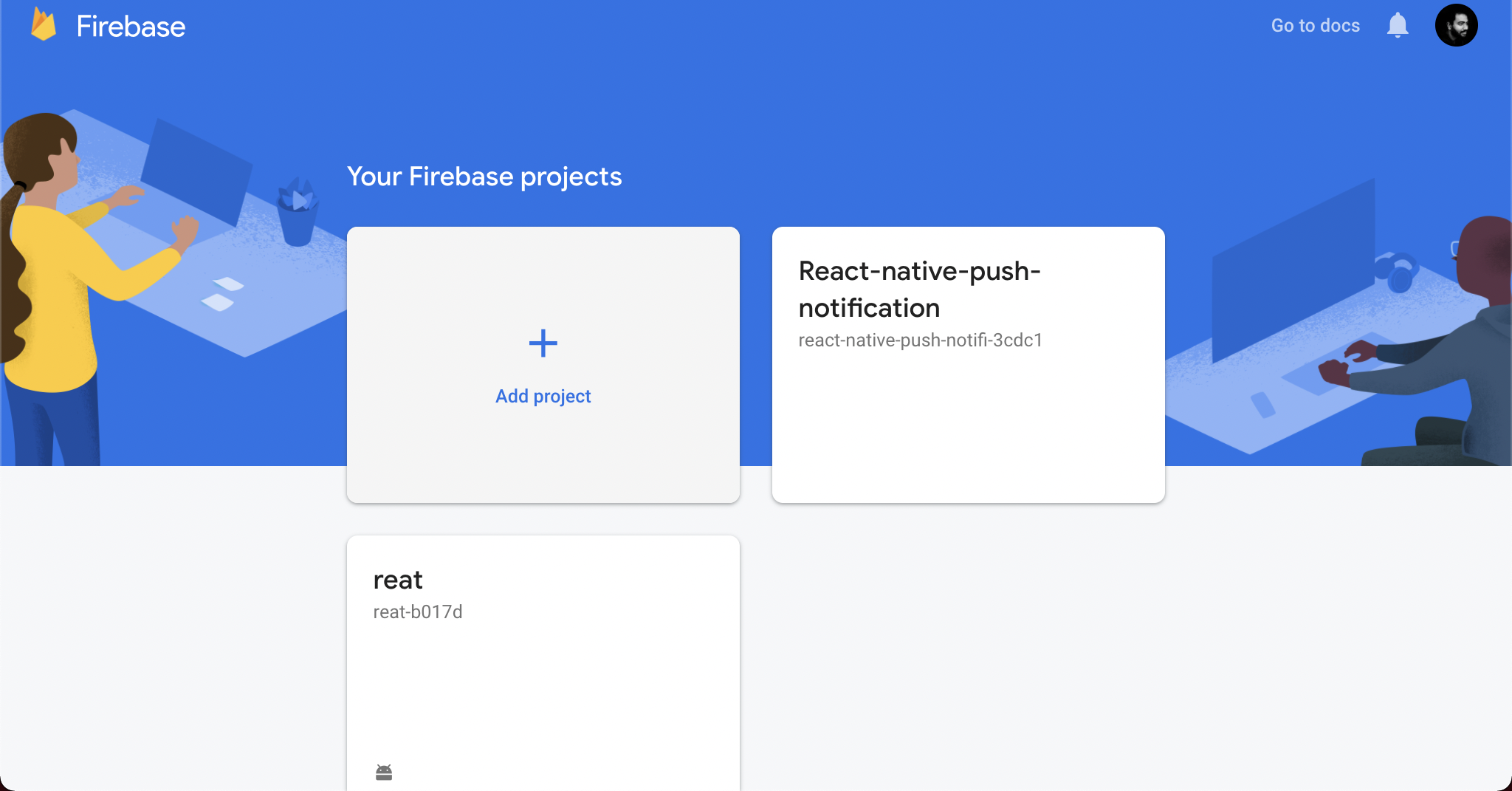 Add your project to Firebase