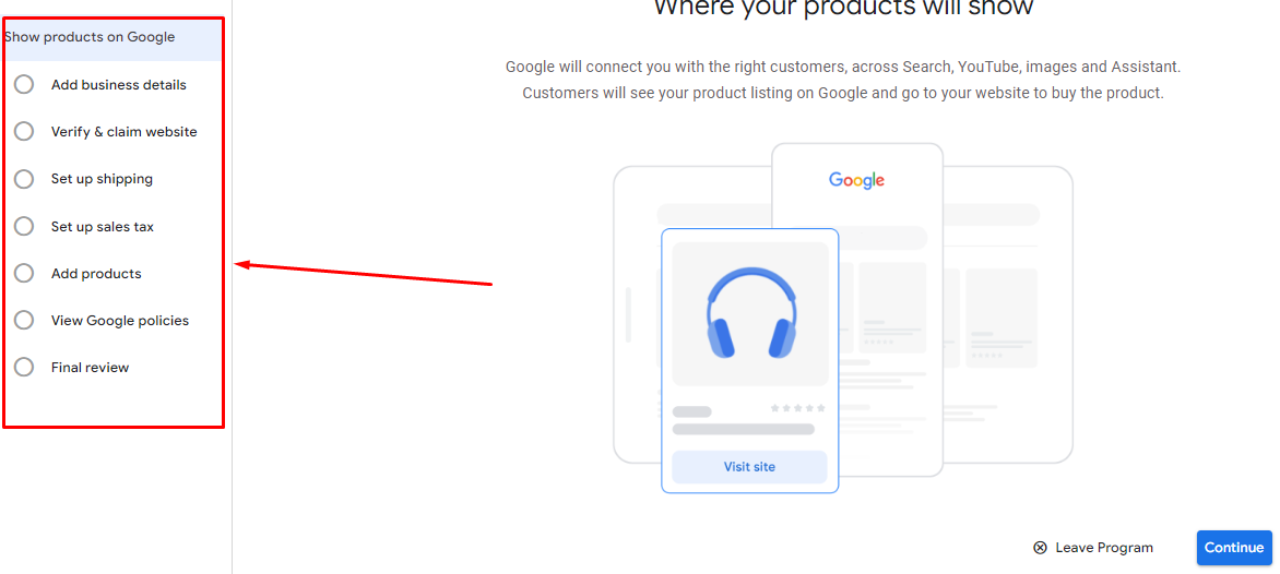 Steps for GMC register for Google Local Inventory Feed