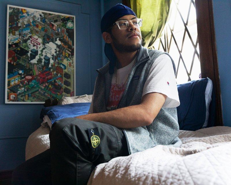 Joshua McCaw, Drexel University Class of 2020, in his childhood bedroom in Brooklyn