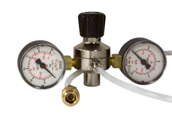 Use the pressure regulator to fill the whipper with a precise amount of nitrous oxide. 