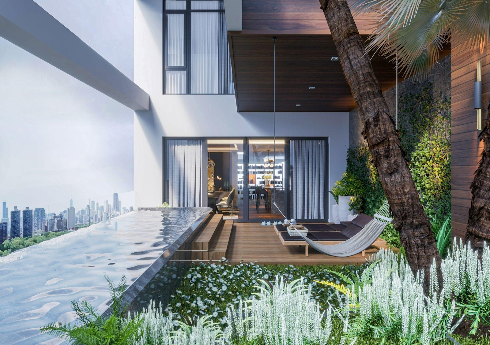 Gợi ý thiết kế Căn Sky Villa phong cách hiện đại tại chung cư Sky Oasis