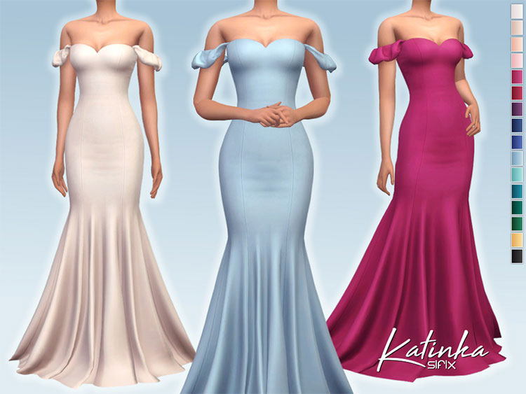Katinka Dress CC - Sims 4 Preview