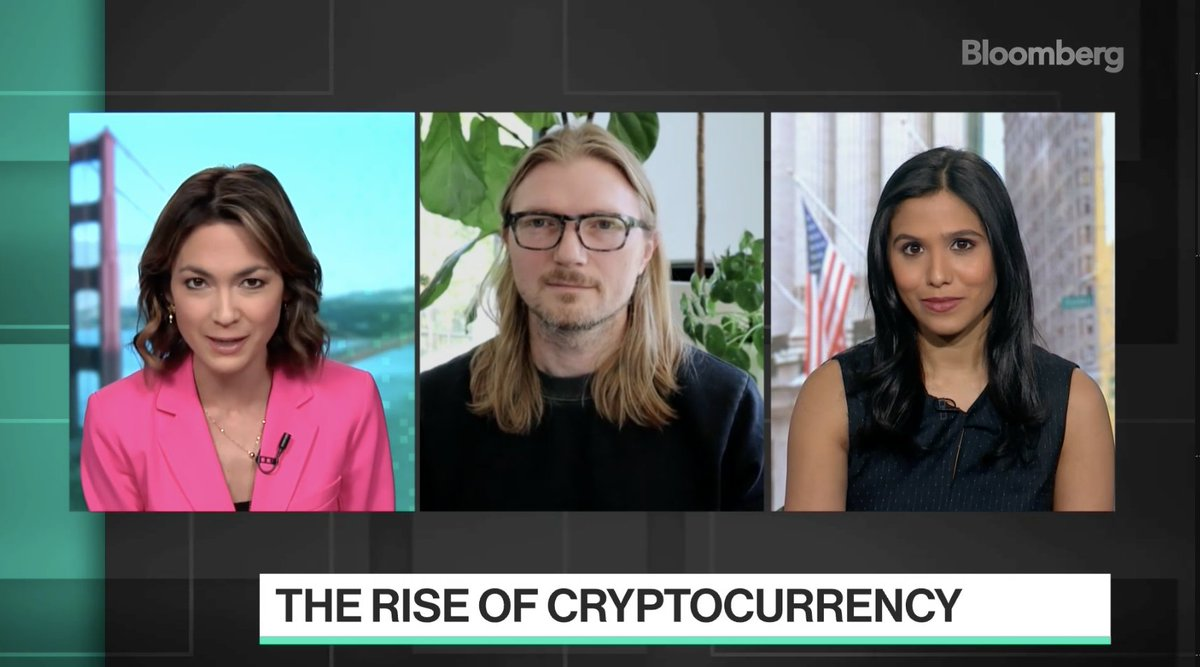 Jesse Powel on Bloomberg in 2021. Source: Kraken Exchange Twitter account