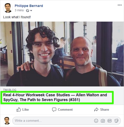 Anotação da área de trabalho do Facebook