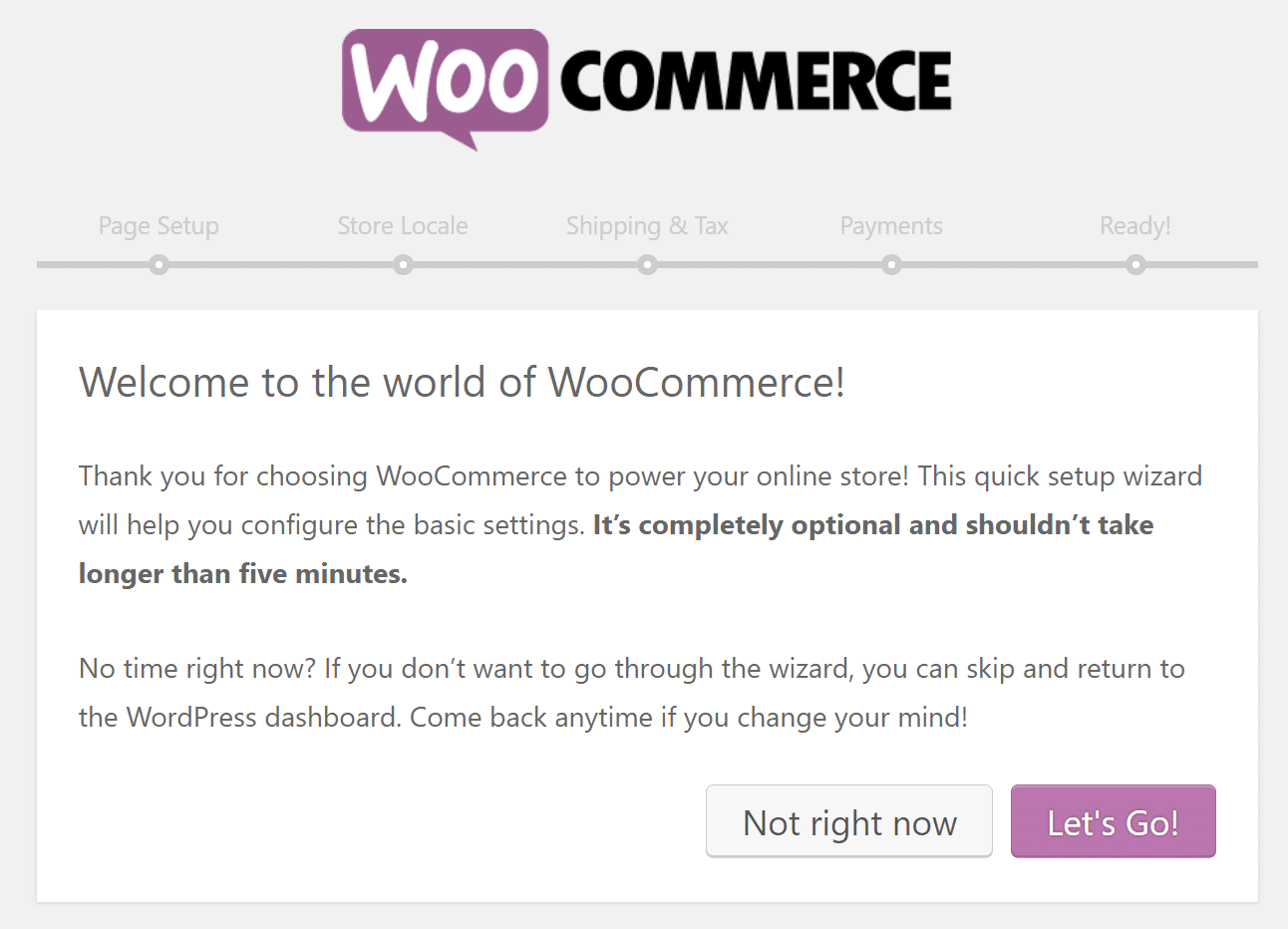 WooCommerce installation package