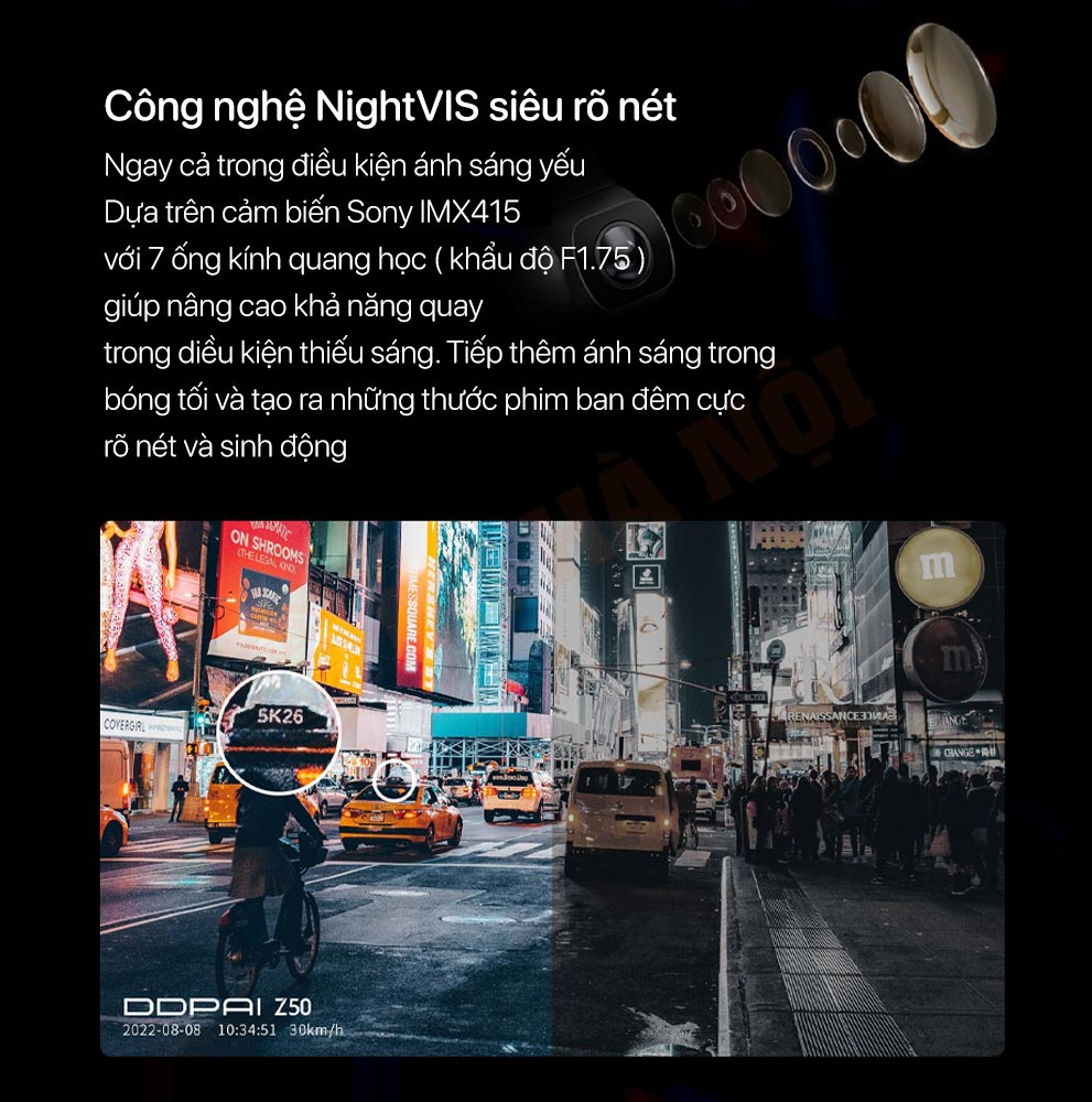 NightVIS hỗ trợ quay chụp đêm cực kỳ tốt