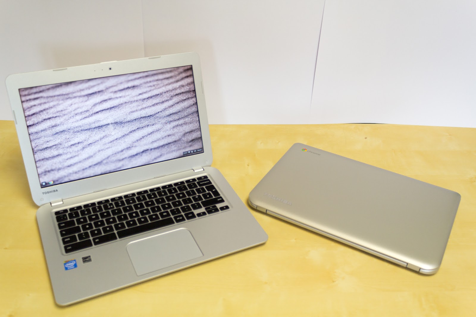 This image shows the two Chromebook is in the table.