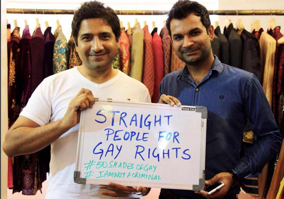 Rohit Verma, Bollywood celebrity fashion designer, Fifty Shades of Gay- Assistant- Straight people for Gay rights