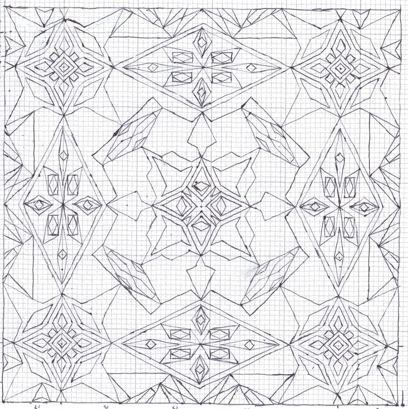 graph paper uncolored design