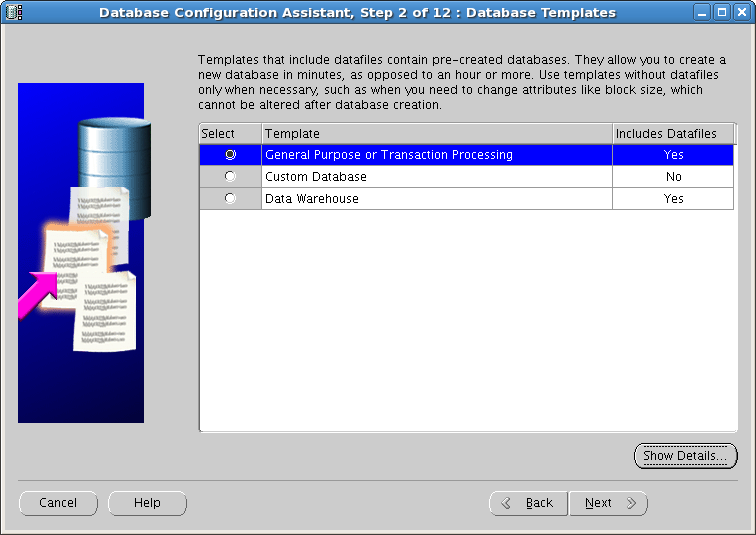 C:\Users\Guidanz1\Desktop\sreens\Screenshot-Database Configuration Assistant, Step 2 of 12 _ Database Templates.png