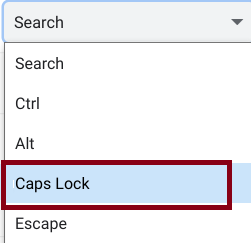 How to convert search key into the Caps Lock key in ChromeBook
