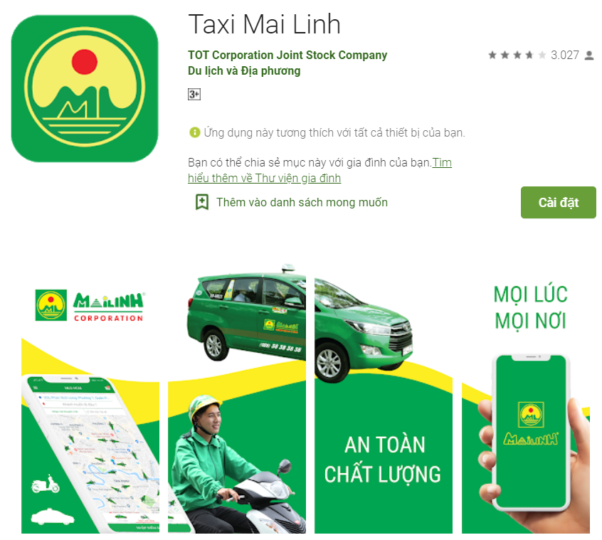 MaiLinh Taxi app