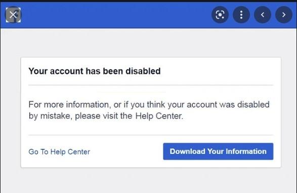 your account has been disabled