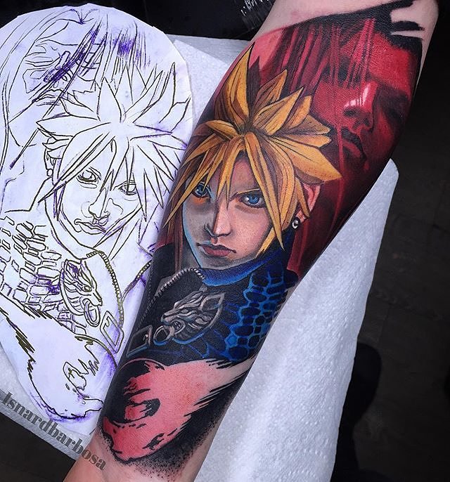 Final Fantasy Cloud Strife Tattoo
